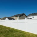 Vinyl fence installation